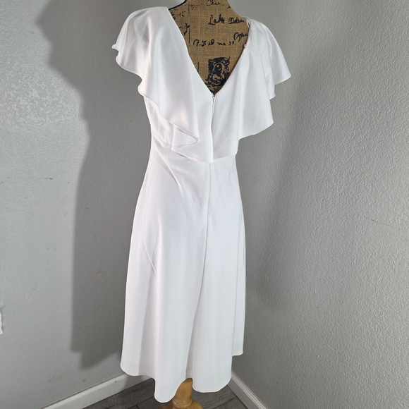 Adrianna Papell White Midi Dress - Picture 2 of 5